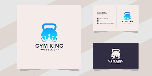 Logotipo de gym king y tarjeta de visita.