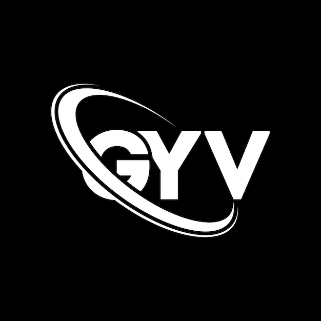 Logotipo de GYV GYV letra GYV diseño de logotipo de letra Iniciales Logotipo GYV vinculado con círculo y mayúscula Logotipo de monograma GYV tipografía para negocios tecnológicos y marca inmobiliaria