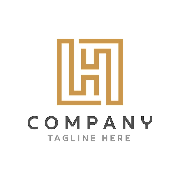 Logotipo H Diseño geométrico del logotipo