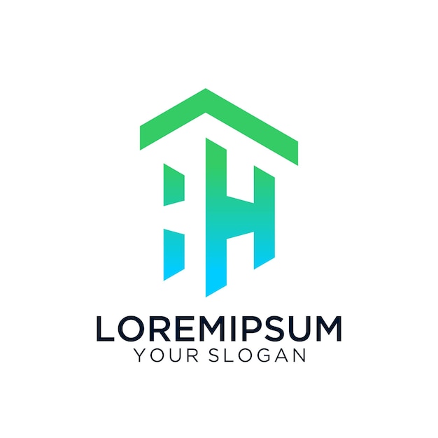 Logotipo H Diseño del logotipo Inicial H Logotipo Círculo H Logotipo Logotipo de bienes raíces