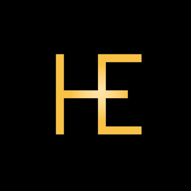 Vector logotipo con h y e