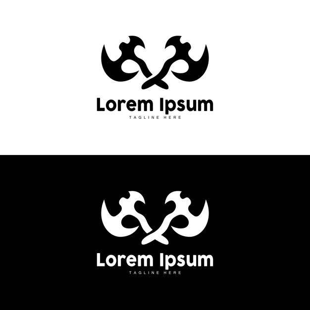 Logotipo De Hacha Herramienta Para Cortar Madera Icono Vector Diseño De Silueta Estilo Retro Vintage