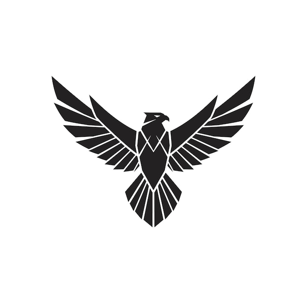El logotipo del halcón geométrico