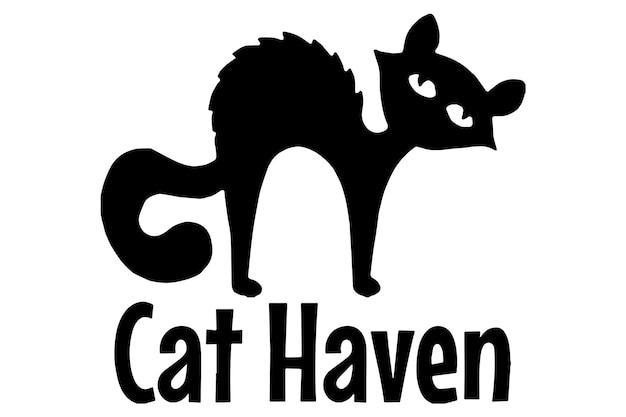 Logotipo Halloween Cat Haven