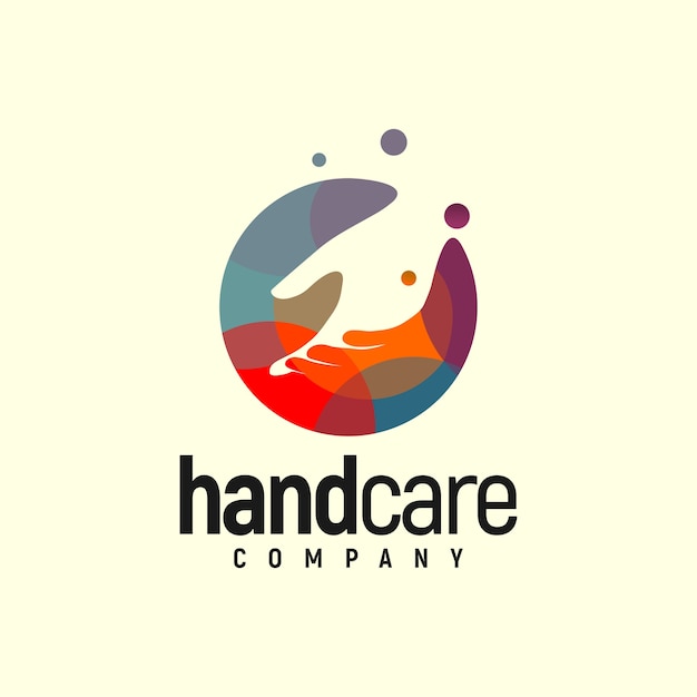 Logotipo de Handcare colorido