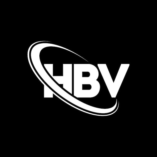 Logotipo HBV HBV letra HBV letra diseño de logotipo Iniciales Logotipo HCV vinculado con círculo y mayúscula logotipo monograma HBV tipografía para negocios de tecnología y marca inmobiliaria