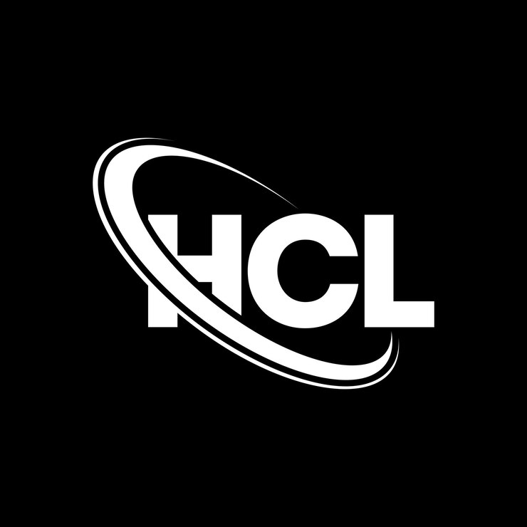 Vector logotipo de hcl hcl letra hcl letra diseño de logotipo iniciales logotipo hcl vinculado con círculo y mayúscula logotipo hcl tipografía para negocios de tecnología y marca inmobiliaria