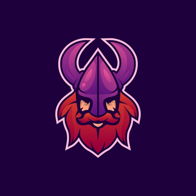 Vector logotipo de head viking esport