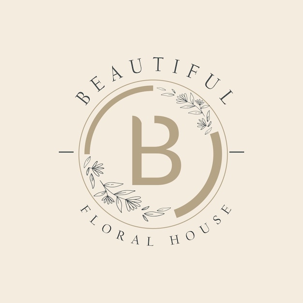 El logotipo de la hermosa casa floral