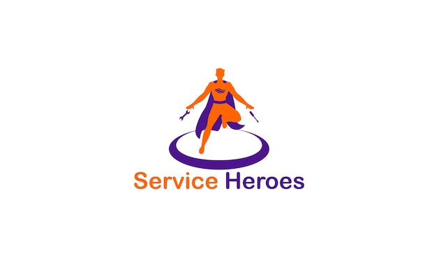 Logotipo de héroe de servicio