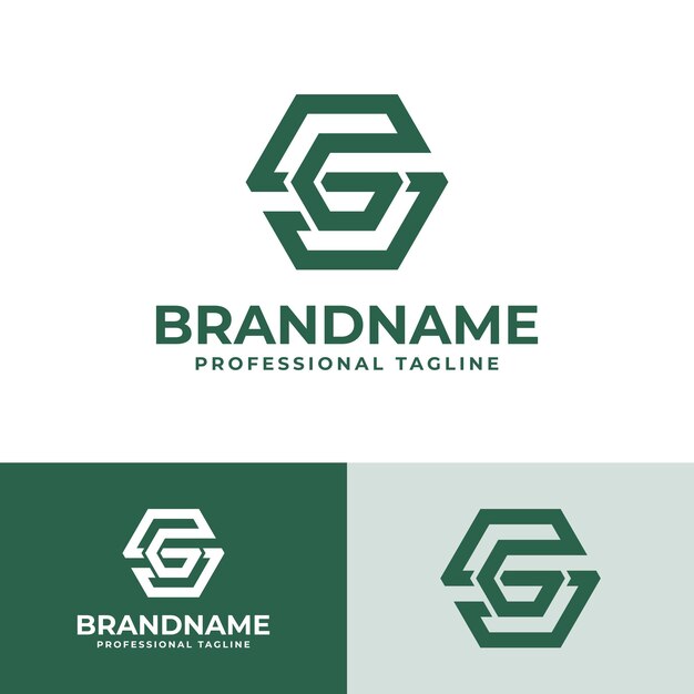 Logotipo hexagonal adecuado para cualquier negocio relacionado con Hexagonal con las iniciales SG o GS