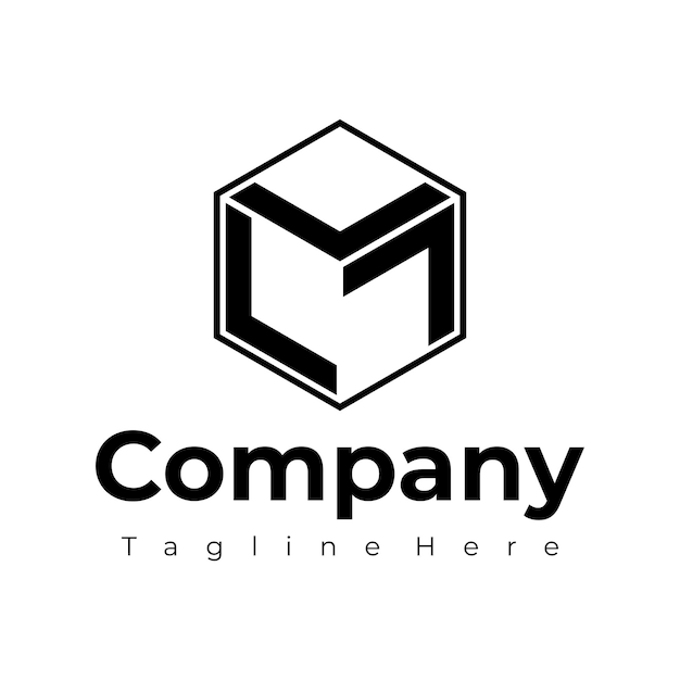 logotipo hexagonal como un bloque