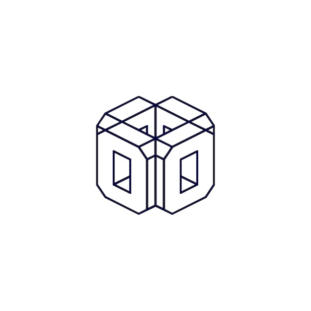 el logotipo hexagonal minimalista