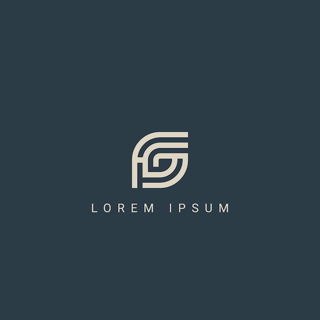 El logotipo HG y el logotipo GH basados en iniciales creativas mínimas La letra HG GH es un monograma elegante creativo