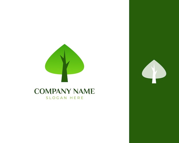 Logotipo de hierbas minimalista logotipo de árbol de la naturaleza