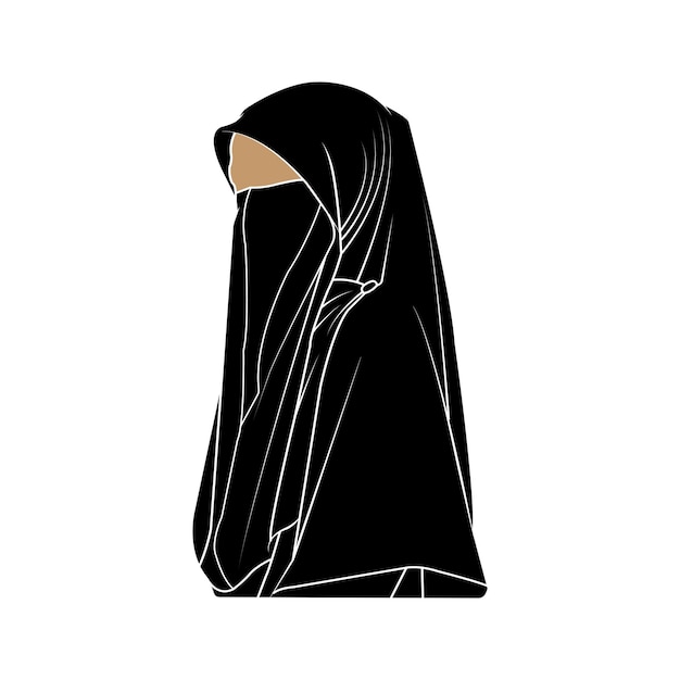 El logotipo del hijab musulmán