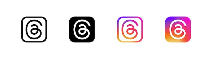 Vector logotipo de los hilos meta aplicación de las redes sociales icono aislado ilustración editorial vectorial rivne ucrania 7 de julio de 2023