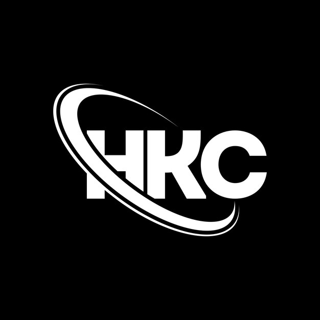Logotipo HKC letra HKC letra diseño del logotipo Iniciales HKC logotipo vinculado con círculo y mayúscula monograma logotipo HKC tipografía para negocios de tecnología y marca inmobiliaria