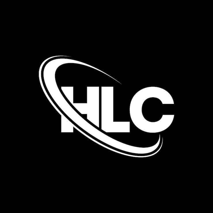 Vector logotipo hlc hlc letra hlc letra diseño logotipo iniciales logotipo hlc vinculado con círculo y mayúscula monograma logo hlc tipografía para negocios de tecnología y marca inmobiliaria