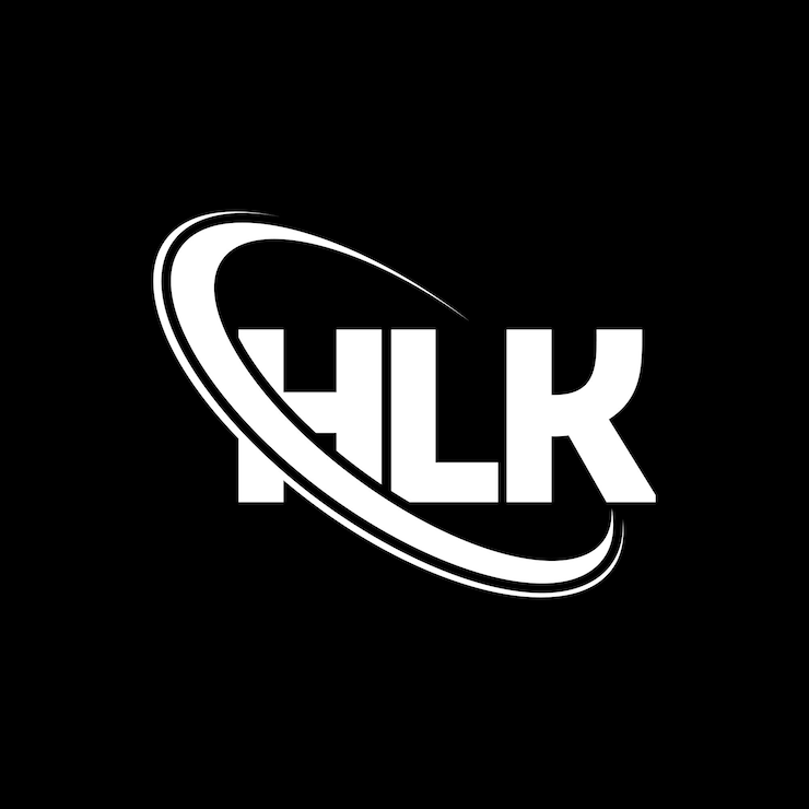 Vector logotipo de hlk hlk letra hlk diseño de logotipo de letra iniciales logotipo hlk vinculado con círculo y mayúscula logotipo de monograma hlk tipografía para negocios tecnológicos y marca inmobiliaria