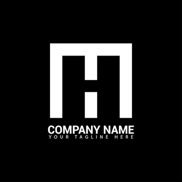Logotipo de HM Monograma de HM Inicial Letra del logotipo de HM Logotipo de HM Vector de icono creativo