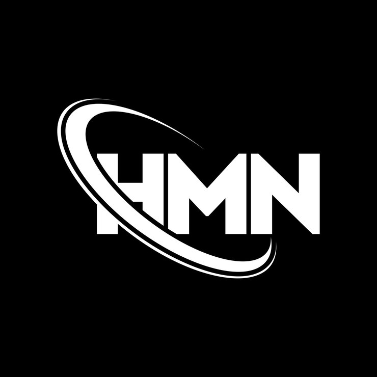 Vector logotipo hmn letra hmn letra diseño del logotipo iniciales hmn logotipo vinculado con círculo y mayúscula monograma logotipo hmn tipografía para negocios de tecnología y marca inmobiliaria
