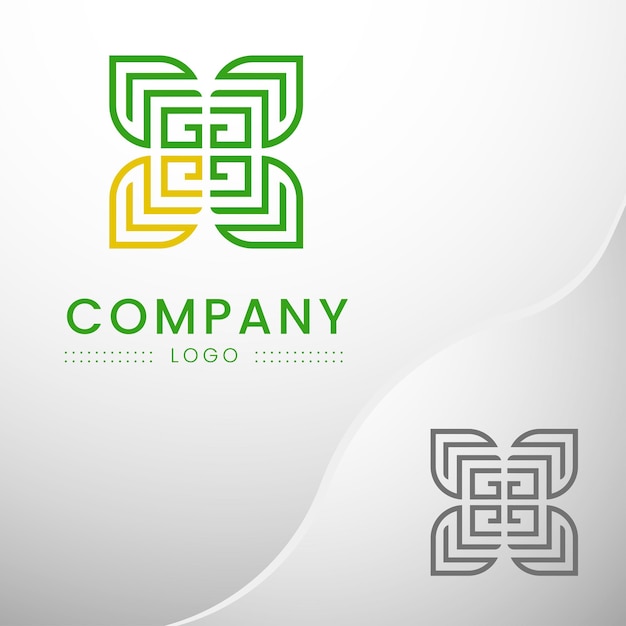 Logotipo de hoja abstracta