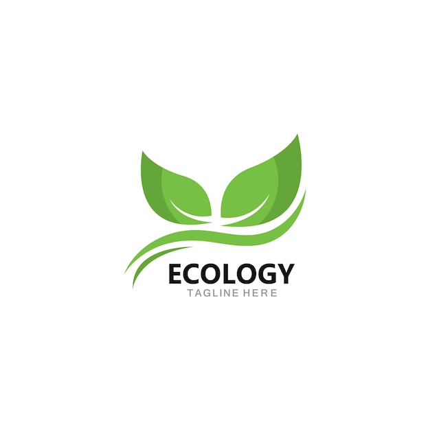 Logotipo de hoja de árbol ecológico