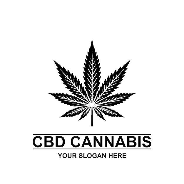 El logotipo de la hoja de cannabis CBD