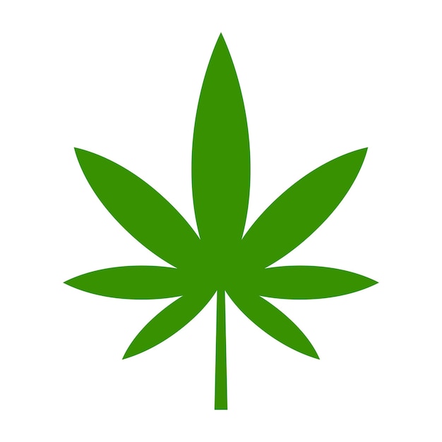 Vector el logotipo de la hoja de cannabis el icono del cannabis