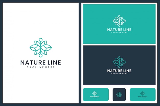 logotipo de la hoja de diseño minimalista