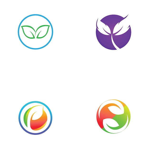 Logotipo de la hoja e imágenes vectoriales