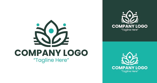 Logotipo de la hoja de gota de agua para la identidad de la empresa Eco Business and Nature