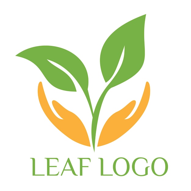 Logotipo de hoja con una hoja verde.