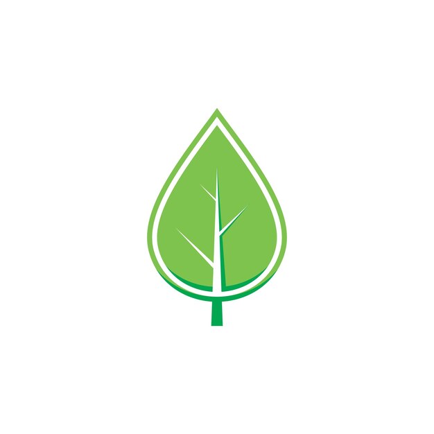 Logotipo de la hoja, icono de la naturaleza