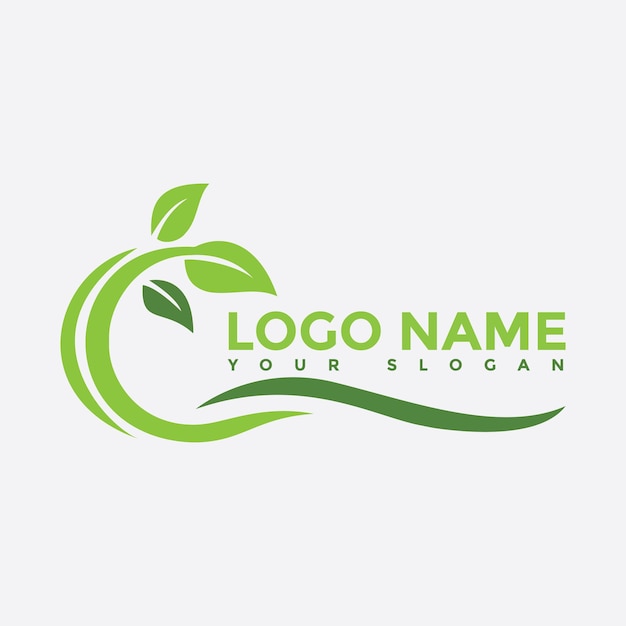 Logotipo de la hoja Imagen vectorial libre de regalías