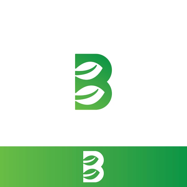 Logotipo de la hoja de la letra b