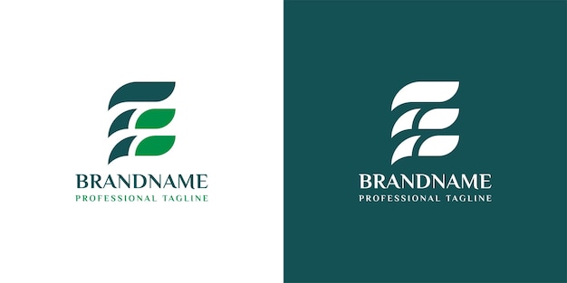 Logotipo de la hoja de la letra E, adecuado para cualquier negocio relacionado con la hoja y que comience con la letra E.