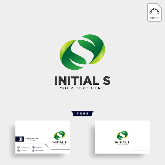 Logotipo de la hoja de la letra S