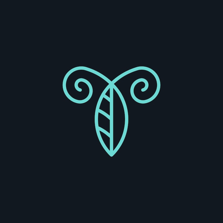 Vector logotipo de la hoja de la letra t una combinación de hojas y la letra t
