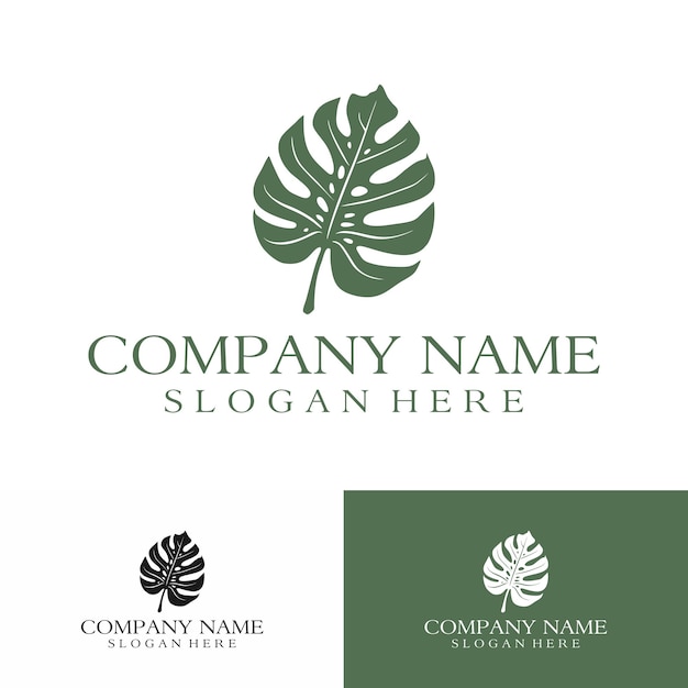 Logotipo de la hoja logotipo del spa logotipo de la belleza natural logotipo
