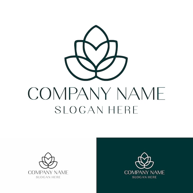 Logotipo de la hoja logotipo del spa logotipo de la belleza natural logotipo