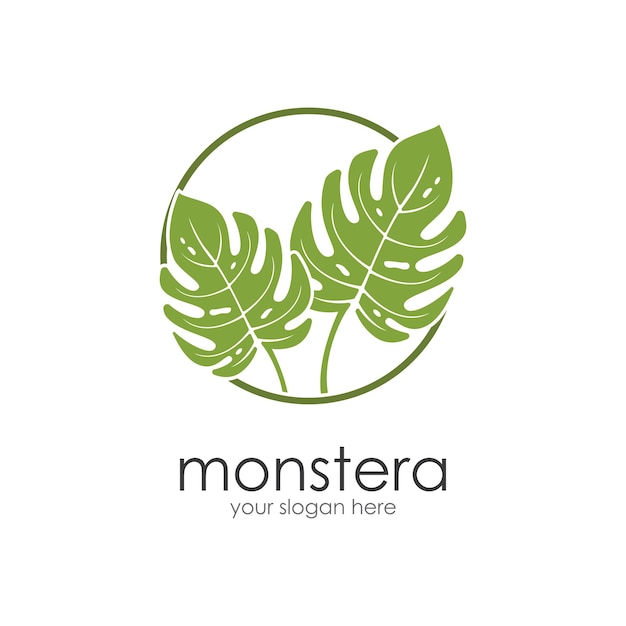 Logotipo de la hoja de Monstera
