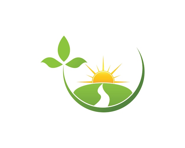 Logotipo de hoja de naturaleza