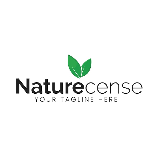 logotipo de hoja de naturaleza