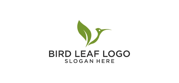 Logotipo de hoja de pájaro