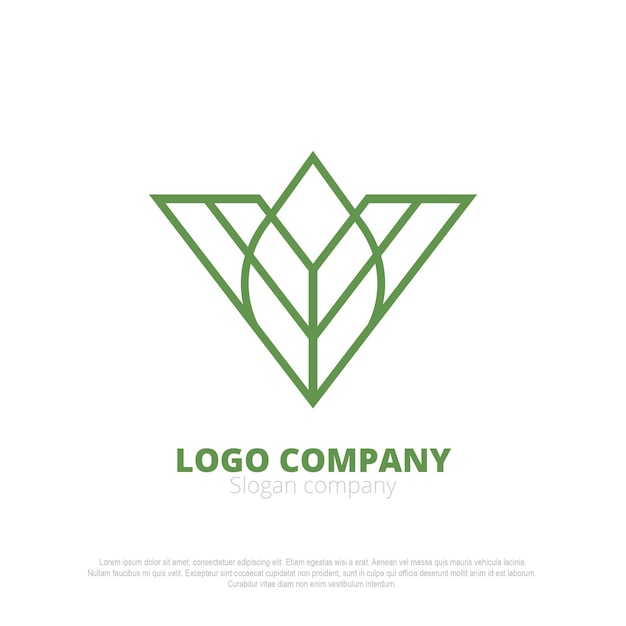 El logotipo de la hoja V