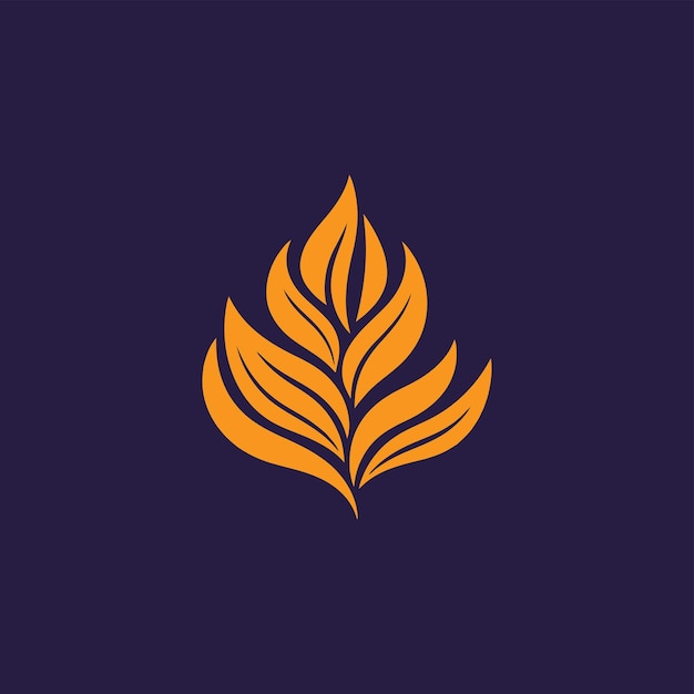 Logotipo de la hoja vectorial de colores
