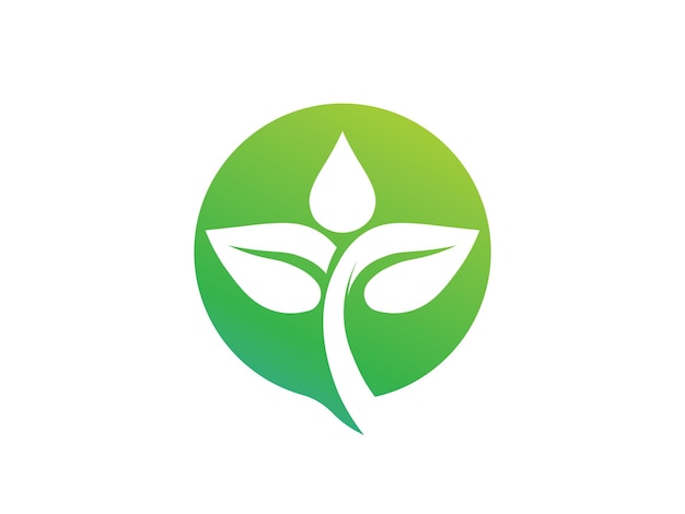 logotipo de hoja verde diseño de icono logotipo de crecimiento vectorial