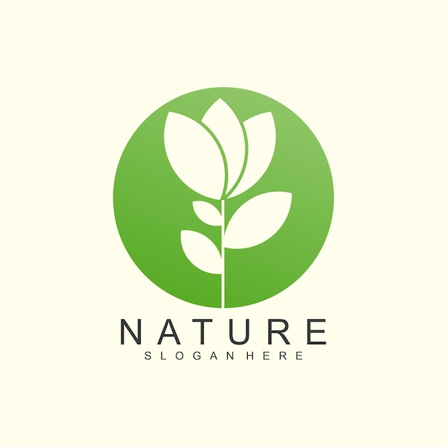 logotipo de hoja verde ilustraciones de diseño de colores